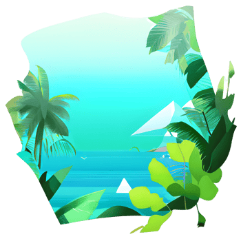 leaf tropical badge illustration png
