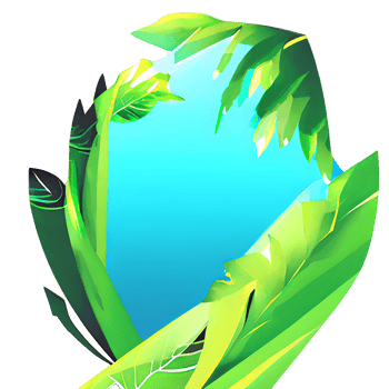 leaf tropical badge illustration png