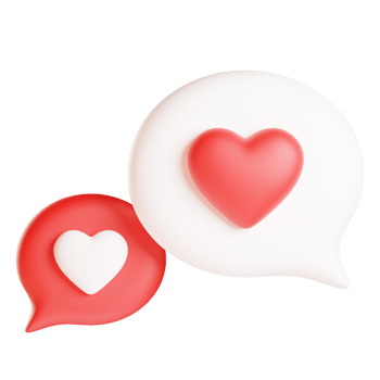 Love Chat 3d Illustration png