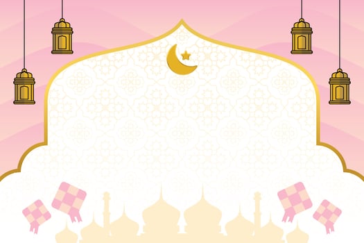 Editable Eid sale banner template. with diamond ornaments, moon, stars, lanterns and the silhouette of a mosque. Design for social media, poster, greeting card,web. Islamic vector illustration