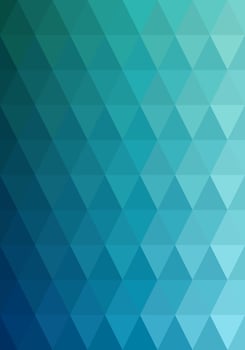Triangle shape pattern ocean blue gradient. Abstract background. Texture design for publications, covers, posters, flyers, brochures, banners, backdrops, walls. Vector illustration.