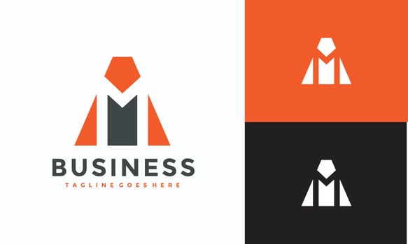 monogram letter AM logo vector
