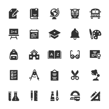 Icon set - school and education png