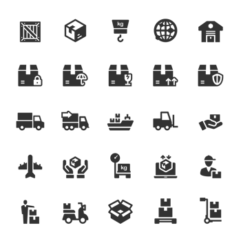 Icon set - logistic and delivery png