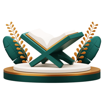3d render of holy quran on podium display. Suitable for ramadan mubarak or islamic illustration. png