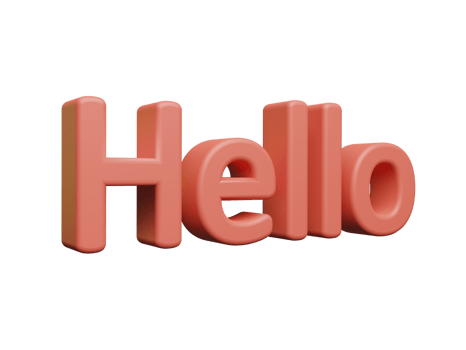 Hello, text for banners, flyers, posters, social media, Sticker, png