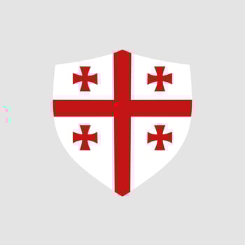 Georgia flag icon, illustration of national flag design with elegance concept, perfect for independence design vector