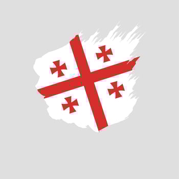 Georgia flag icon, illustration of national flag design with elegance concept, perfect for independence design vector