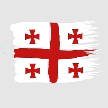 Georgia flag icon, illustration of national flag design with elegance concept, perfect for independence design vector