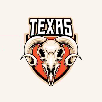 Mascot of wild goat skull that is suitable for e-sport gaming logo template vector