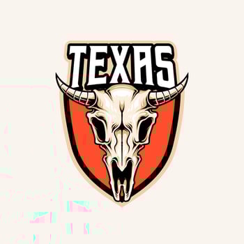 Mascot of wild bison skull that is suitable for e-sport gaming logo template vector