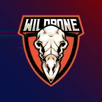 Mascot of wild bird skull that is suitable for e-sport gaming logo template vector