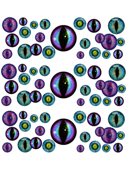 Eyes pattern. Dragon, cat, animal, fantasy pupil, iris. Seamless pattern. png