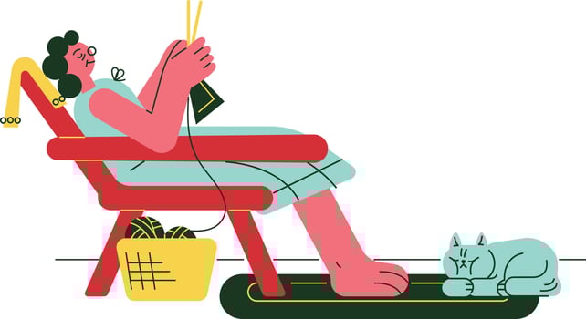 reading a book. Flat vector illustration.
