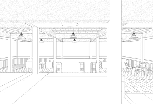 3D illustration of building project vector