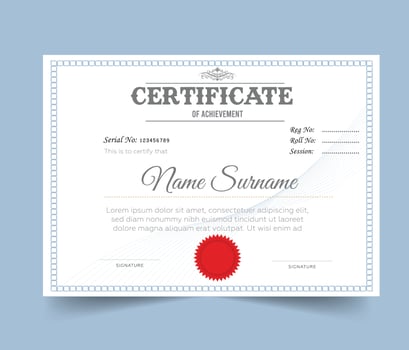 certificate template design with Vector