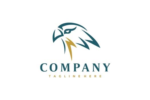eagle and lightning logo vector