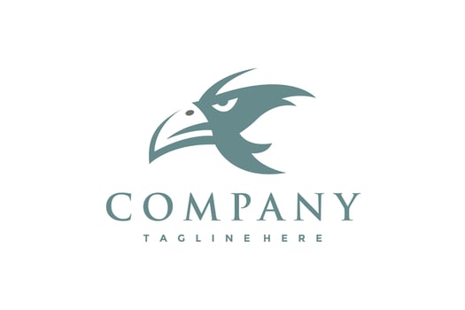 simple eagle head logo vector