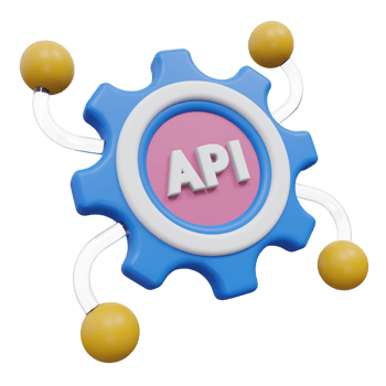 api setting 3d rendering, transparent backgorund, design and development png