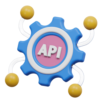 api setting 3d rendering, transparent backgorund, design and development png