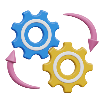 work process 3d rendering, transparent backgorund, design and development png