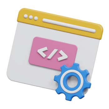 web development 3d rendering, transparent backgorund, design and development png