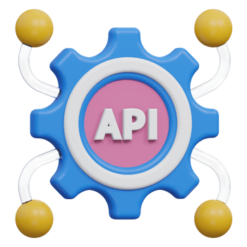 api setting 3d rendering, transparent backgorund, design and development png
