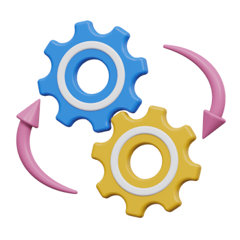work process 3d rendering, transparent backgorund, design and development png