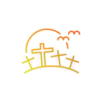 grave icon. gradient icon. vector