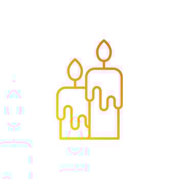 candles icon. gradient icon vector