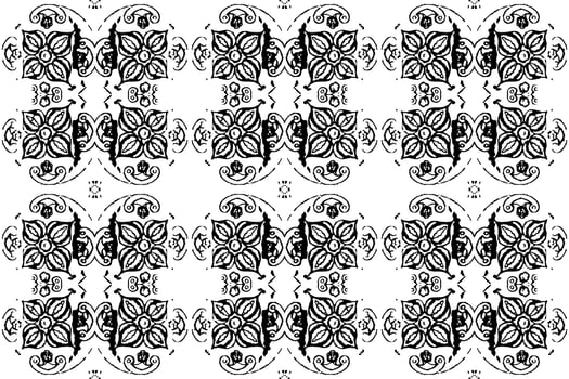 Abstract seamless pattern, seamless wallpaper, seamless background designed for use for interior, wallpaper, fabric, curtain, carpet, clothing, Batik, satin, background, illustration, Embroidery style vector