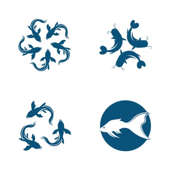 Fish logo template vector