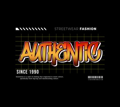 Streetwear Aesthetic T-Shirt Design, Slogan Typography. for Screen Printing Design vector