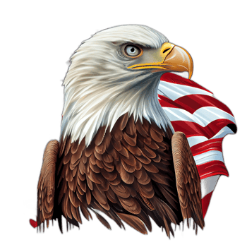 American patriotic eagle, illustration, artwork, patriot eagles, transparent background, t-shirt tshirt design, png
