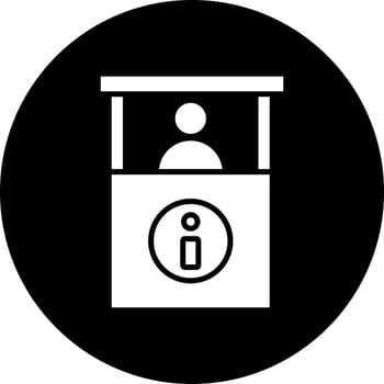 Information Kiosk Vector Icon Style