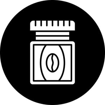 Coffee Jar Vector Icon Style