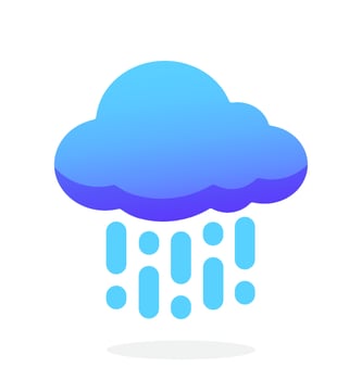 Illustration of cloud with rain vector
