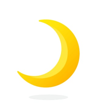 Illustration of cute crescent vector