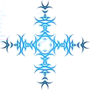 Tribal Vector Cross With Sharp Edges, Perfect For Tattoo Designs And Decoration Of Your Tribal Designs
