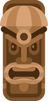 Vector Image Of Tiki God Wooden Totem