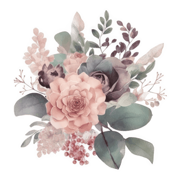 Watercolor flower isolated. png