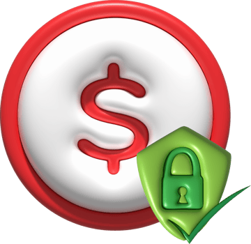 illustration 3D , icon, symbol about financial data protection png