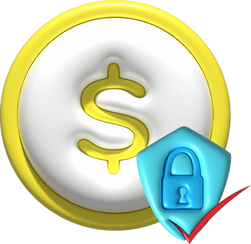 illustration 3D , icon, symbol about financial data protection png