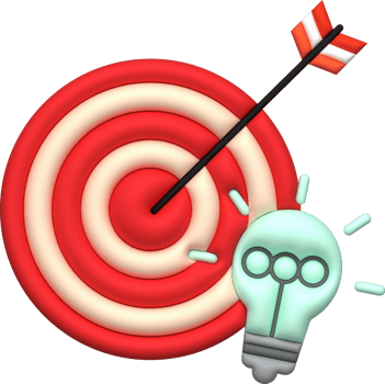 illustrations 3D , ideas and business goals to be achieved. png