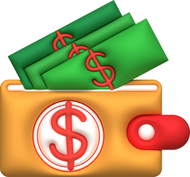 illustration 3D money bag income and expenses png