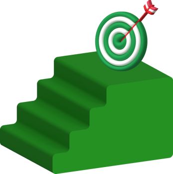 illustration 3D . Planning and setting goals to be achieved. png