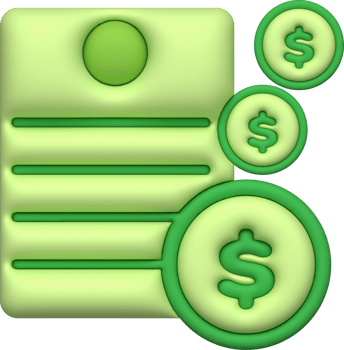 illustration 3D of a tax and financial information form. png