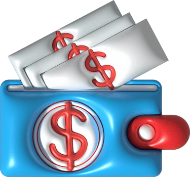 illustration 3D money bag income and expenses png