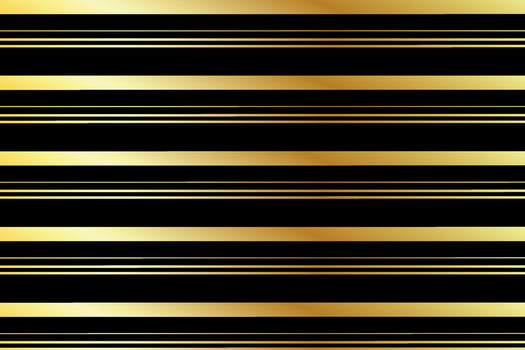 Premium pattern of golden horizontal lines on a black background. vector
