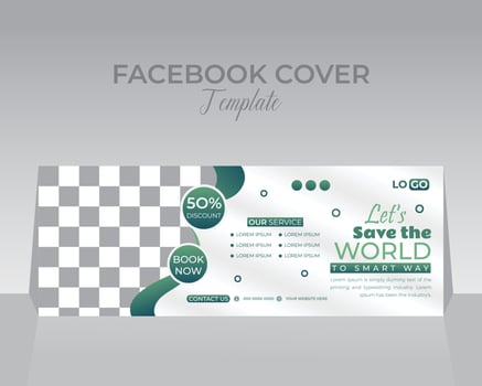 Nature Facebook Cover Template Design vector